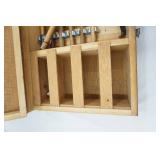 Wooden Case With Vintage Ice Fishing Gear