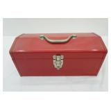 Red Metal Toolbox 16"x7"x7.5"
