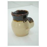 Antique Stoneware Pitcher 6" tall 4" diameter