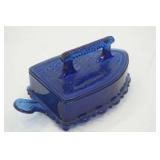 Vintage Imperial Glass Cobalt Blue "Sad Iron" Shape