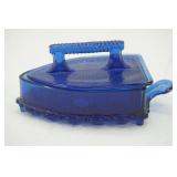 Vintage Imperial Glass Cobalt Blue "Sad Iron" Shape