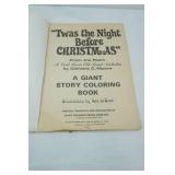 1974 22"x17" Giant Story Coloring Book "Twas the Night Before Christmas"