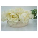 Vintage Milk Glass 2-Tier Tray; Artificial Flower Arrangements & Planters