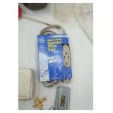 Vintage Sandbakkel Set, Extension Cord, Oil Lamp Base, Solar Shield Over Glasses Sunglasses, Safety Candles, and More