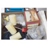 Vintage Sandbakkel Set, Extension Cord, Oil Lamp Base, Solar Shield Over Glasses Sunglasses, Safety Candles, and More