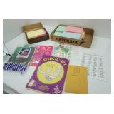 Colored Notecards, Stencils, Stickers
