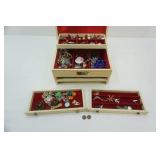 Vintage Jewelry Box and Contents