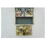 Vintage Jewelry Box and Contents