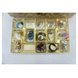 Vintage Jewelry Box and Contents