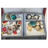 Vintage Jewelry Box and Contents