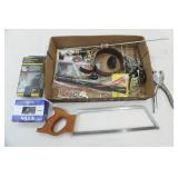 Leather Punch Tool, Handsaw, Nails, Vintage Keychains and more