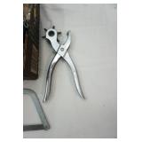Leather Punch Tool, Handsaw, Nails, Vintage Keychains and more