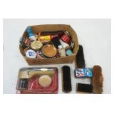 Shoe Polish & Brush Lot