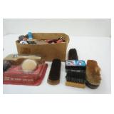 Shoe Polish & Brush Lot