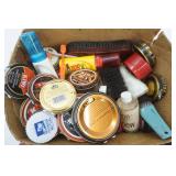 Shoe Polish & Brush Lot