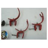 Bait, Tackle, Metal Rod Holders (3ct), Band-Aids, Vintage Fishing Reel