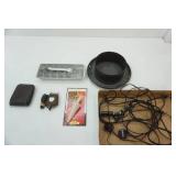 Vintage Ice Cube Tray, Vintage Sunbeam Mr. Touch Up Shaver, Cone Roller, Cords