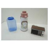 Water Jug, Vintage Air Pot Coffee Pot, Vintage GE Radio