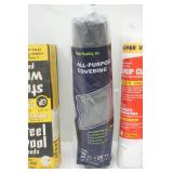 (3ct) Rolls of Plastic Covering & Steel Wool