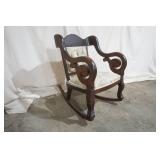 Antique Empire-Style Mahogany Rocking Chair