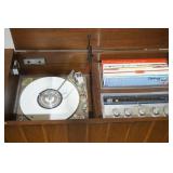 Vintage Zenith Solid State Stereo Console & Vintage Records