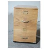 Wooden File Cabinet on Wheels