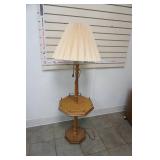 Wooden Floor Lamp with Table 54" tall