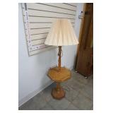 Wooden Floor Lamp with Table 54" tall