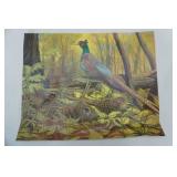 20"x 16" Vintage Pheasant Print Poster by August Holland
