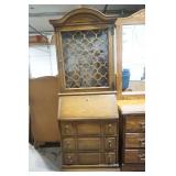 Vintage Jasper Style Drop-Front Secretary Desk and Cabinet