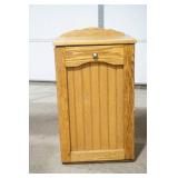 Wooden Trash Can Cabinet w/Trash Can