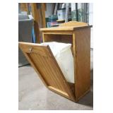 Wooden Trash Can Cabinet w/Trash Can