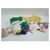 Vintage Ladies Hankies and Material For Sewing