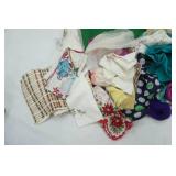 Vintage Ladies Hankies and Material For Sewing