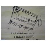 AGT 43" Mini Skid Steer 4 in 1 Bucket