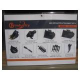 CFG Industrial 9pc Mini Excavator Attachment Set