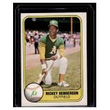 Rickey Henderson 2nd Year  1981 Fleer #574 Oakland Athletics Baseball Card