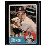 Bob Uecker   1963 Topps #126 Milwaukee Braves Baseball Card