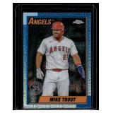 Mike Trout Mojo Refractor   2024 Topps Chrome #6 Los Angeles Angels Baseball Card