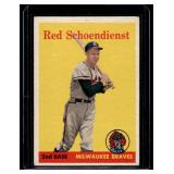 Red Schoendienst   1958 Topps #190 Milwaukee Braves Baseball Card