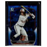 Jackson Holliday Sapphire RC  2023 Bowman Draft Chrome Refractors #BDC-118 Baltimore Orioles Baseball Card