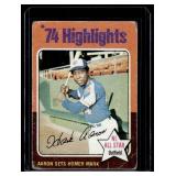 Hank Aaron   1975 Topps #1 Atlanta Braves Baseball Card