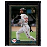 Ken Griffey Jr. Numbered  0408/2001 2001 Topps Gold #593 Cincinnati Reds Baseball Card