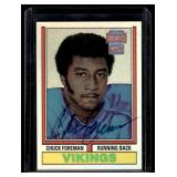 Chuck Foreman Auto   2001 Topps Archives #113 Minnesota Vikings Football Card