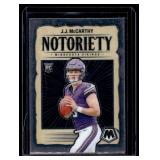 J.J. McCarthy RC  2024 Panini Mosaic Notoriety #21 Minnesota Vikings Football Card