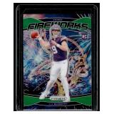 J.J. McCarthy RC  2024 Panini Prizm Fireworks #18 Minnesota Vikings Football Card