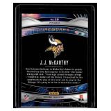 J.J. McCarthy RC  2024 Panini Prizm Fireworks #18 Minnesota Vikings Football Card