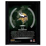 J.J. McCarthy   2024 Donruss Optic Rookie Recruits #11 Minnesota Vikings Football Card