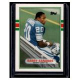 Barry Sanders RC  1989 Topps Traded #83T Detroit Lions Football Card