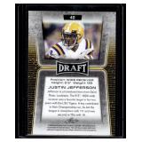 Justin Jefferson RC  2020 Leaf Draft #40 LSU Tigers Football Card